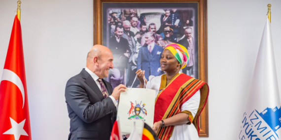 Uganda Ankara Büyükelçisi Başkan Soyer’i ziyaret etti