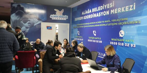 Aliağa Belediyesi Depremzedeler İçin Koordinasyon Merkezi Kurdu