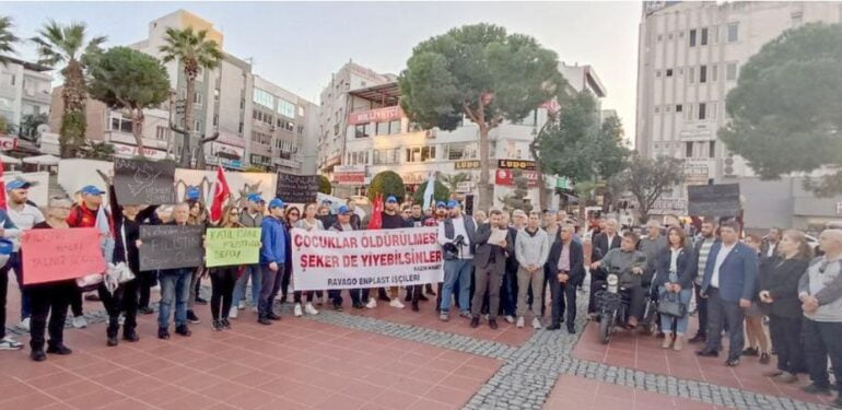 Aliağa’da İsrail Protestosu